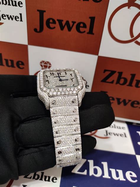 cartier watch vvs|vvs moissanite cartier watch.